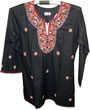 Embroidered Fotua (Black)